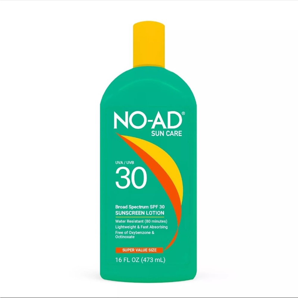 NO-AD Sport SPF 30 Sunscreen Lotion Broad Spectrum 16oz Water Resistant